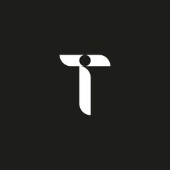 TI or IT Letter Logo Design. Creative Modern Simple Letters Vector Icon Logo Illustration Template