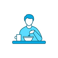 Eat color line icon. Pictogram for web page, mobile app