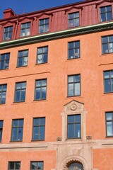 Fototapeta na wymiar Beautiful old buildings in the city of Stockholm