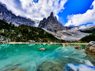 Fototapeta Dolomites Mountains, Landscape and traveling, visit in Italy obraz