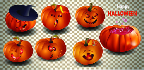 halloween pumpkin set