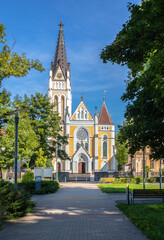 Fototapeta na wymiar Church of the Sacred Heart of Jesus in Český Těšín