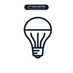 Light Bulb icon symbol template for graphic and web design collection logo vector illustration