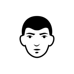 Man Face Icon Isolated on white background