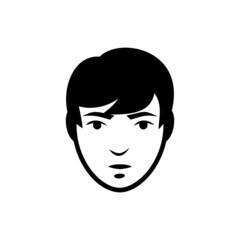 Man Face Icon Isolated on white background