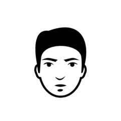 Man Face Icon Isolated on white background