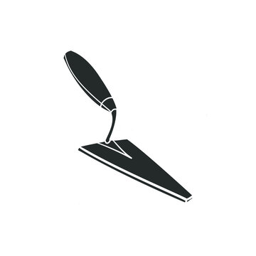 recommend clip art: Trowel Mason Icon Silhouette Illustration. Worker Tools Vector Graphic Pictogram Symbol Clip Art. Doodle Sketch Black Sign.