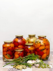 delicious preparations of peppers and tomatoes for the winter