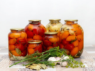 delicious preparations of peppers and tomatoes for the winter