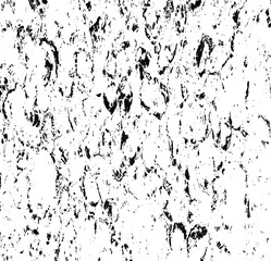 Small uneven spots and particles of debris. Abstract vector texture. Distressed uneven background. Grunge texture overlay with fine grains isolated on white background. Vector illustration. EPS10.