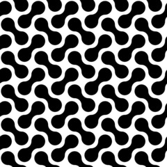 Seamless vector pattern. Black and white geometric shapes. Repeating abstract background.

