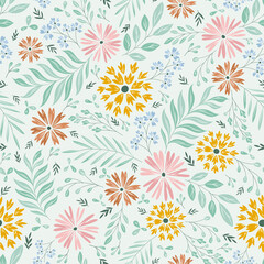 Swirly Flowers Pattern Design