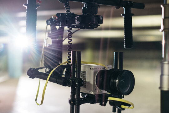 Video Camera rig set on gimbal 