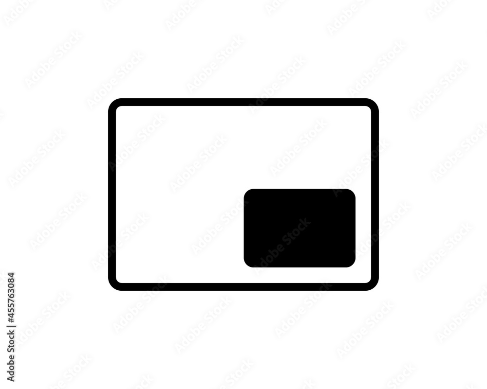 Poster black soil stroke increase full screen sizes with arrow icon, simple interface concept elements, app