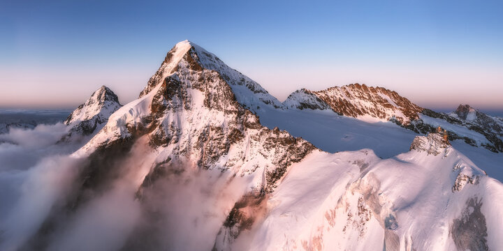 Swiss alps mountain panorama
