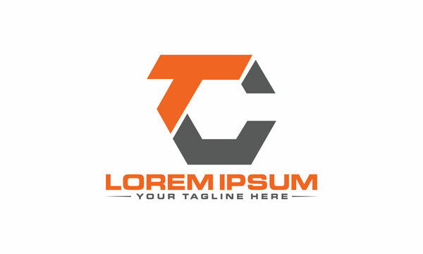 The Best Design TC logo unique modern minimalist simple creative abstract and vector
