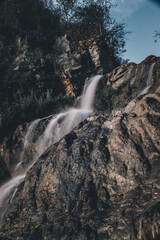 waterfall in the mountains