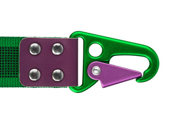 carbine of green and lilac color, isolate on a white background