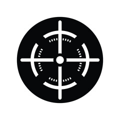 Center, cg, gravity icon. Black vector design.