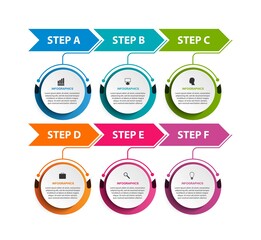 Business options infographic, timeline, design template for business presentations or information banner.