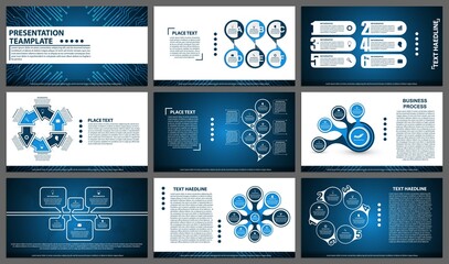 Business presentation templates. Modern elements of infographic. Can be used for business presentations, leaflet, information banner and brochure cover design. - obrazy, fototapety, plakaty
