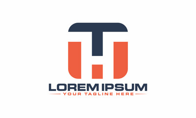 The Best Design TH logo unique modern minimalist simple creative abstract and vector © Mamun