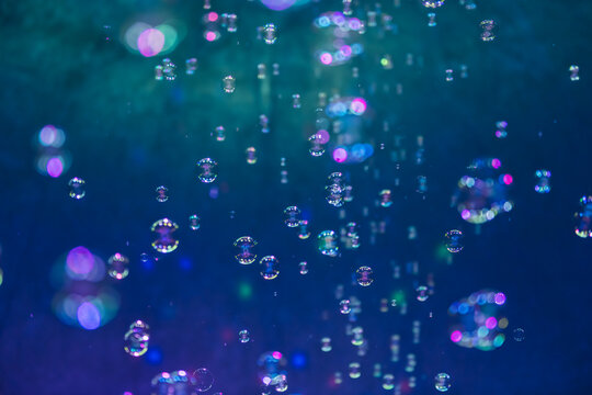 Flying Glowing Soap Bubbles

