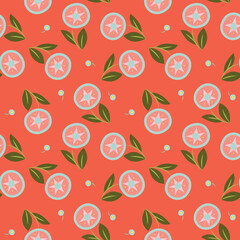  Abstract seamless pattern. Floral background. Ethnic Fabric with multi colored flowers and leaves, boho style
