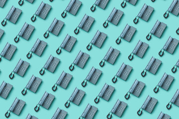 Pattern of retro styled telephone handsets