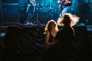 a couple dances at a concert