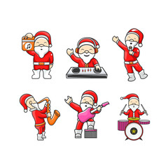 Character christmas with music concept design 