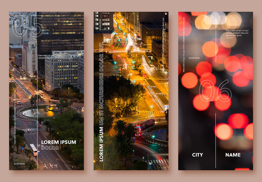 Travel Postcard and Flyer Set