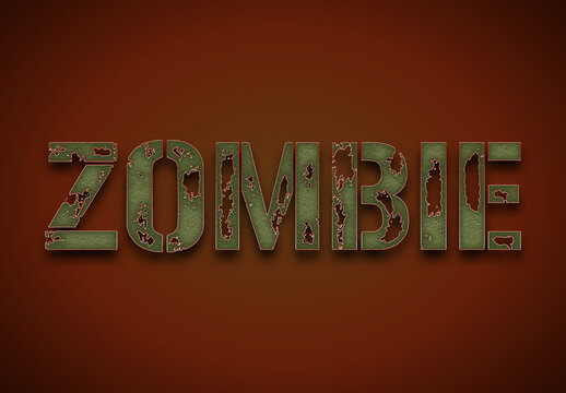 Zombie Text Effect