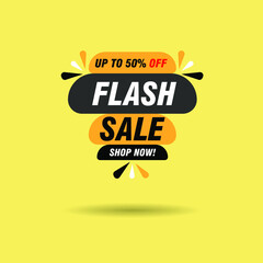 Flash sale vector illustration. banner discount vector design