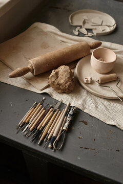 set for pottery