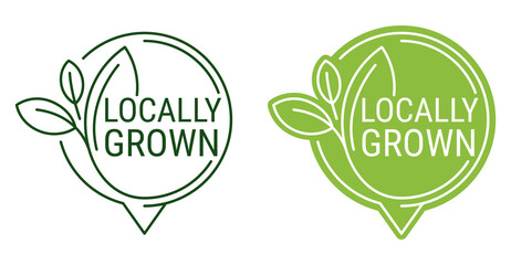Locally grown flat emblem in pin form