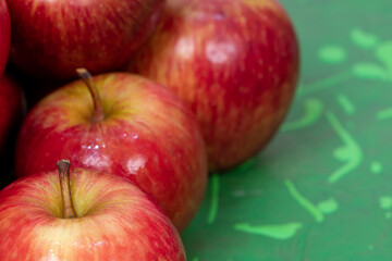 apples in the foreground, rich and healthy