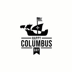 Ship, Columbus Logo design, Black Free day logo design.