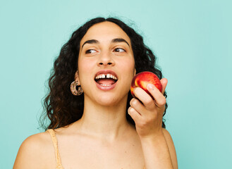 studio eating portrait