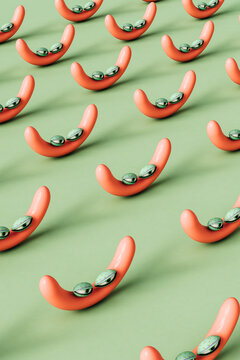 pattern of A wurst with eyes