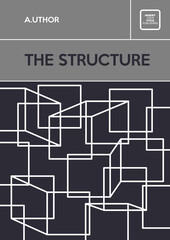 The structure. Abstract trendy book cover design. Vintage style geometric pattern. Applicable for books, posters, placards etc. Clipping mask used.