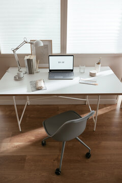 Desk and chair in home office