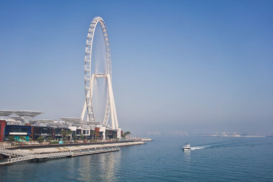 The local area, market, hi-rise building, found in the United Arab Emirates