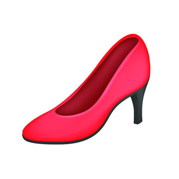 High Heeled Shoe Emoji Icon Illustration Sign. Female Fashion Vector Symbol Emoticon Design Vector Clip Art.