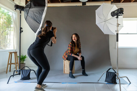 Woman Shoots Portraits of another Woman