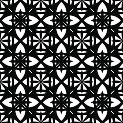 floral seamless pattern background.Geometric ornament for wallpapers and backgrounds. Black pattern.