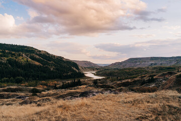 Badlands river valley