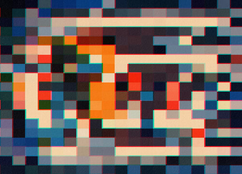 Vintage Colors Pixel Illustration