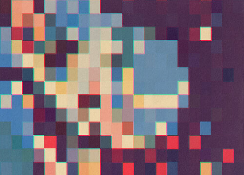 Retro Pixel Underwater Illustration