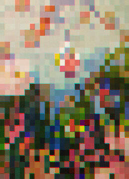 Colorful Pixel Landscape Illustration